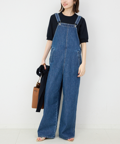 SLOBE IENA サロペット オーバーオール LE DENIM BARE BK