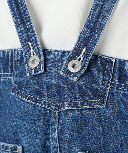 SLOBE IENA（スローブイエナ）の「LE DENIM BARE BK サロペット