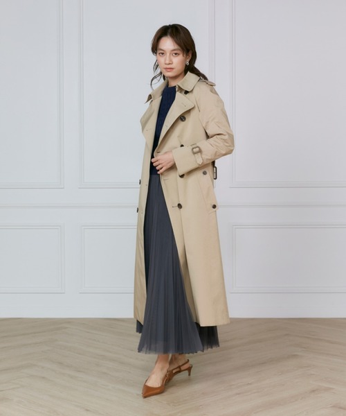 INED（イネド）の「チュールプリーツスカート（スカート・レディース・ベージュ/チャコールグレー・9号/11号/7号）」の3枚目の写真