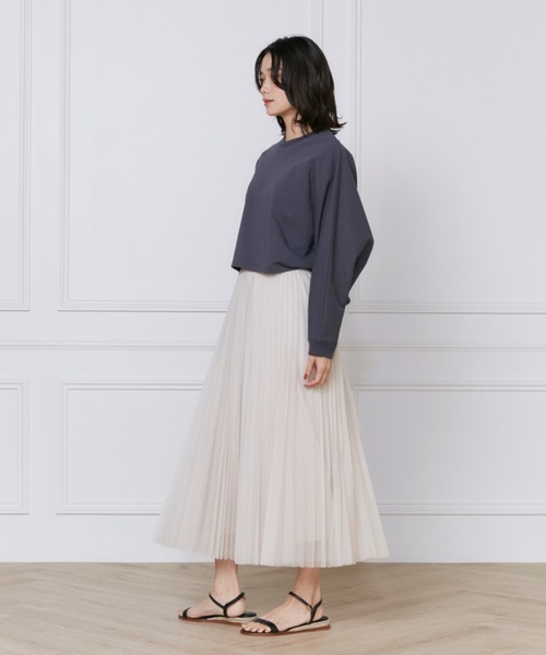 INED（イネド）の「チュールプリーツスカート（スカート・レディース・ベージュ/チャコールグレー・9号/11号/7号）」の11枚目の写真