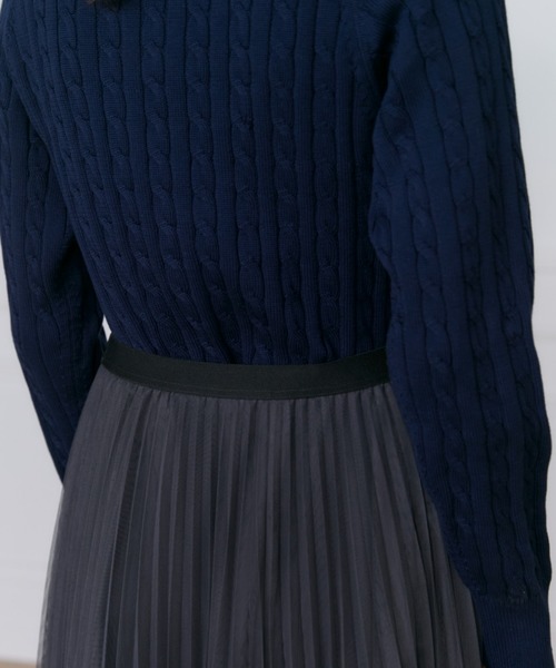 INED（イネド）の「チュールプリーツスカート（スカート・レディース・ベージュ/チャコールグレー・9号/11号/7号）」の14枚目の写真