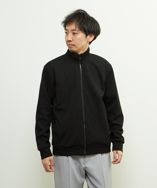 MEN'S MELROSE(メンズメルローズ)の「ウールMIXダンボールトラックジャケット(ブルゾン・メンズ・ブラック/ネイビー・3/4)」の3枚目の写真