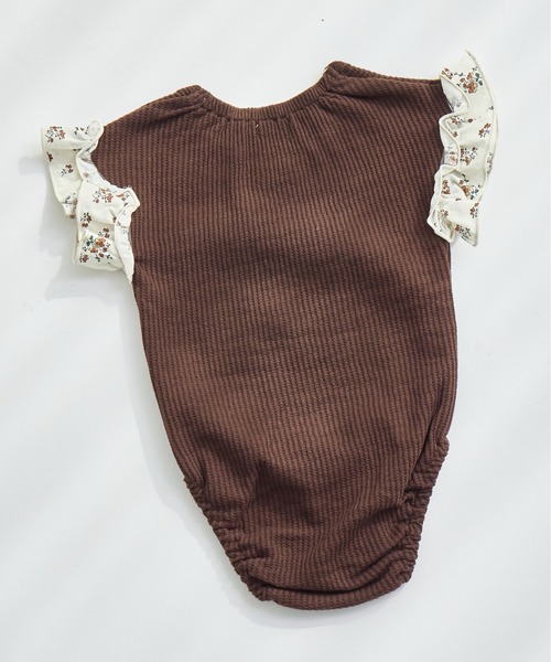 to the sea ワッフルビスチェ ロンパース ブラウン to the sea ワッフルビスチェ ロンパース ブラウン to the sea