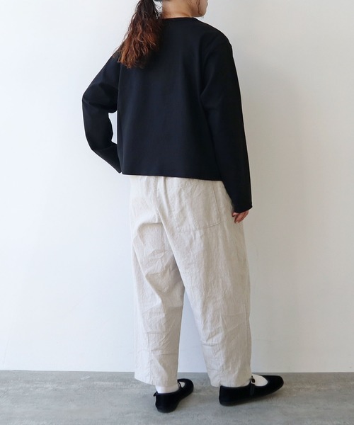 yuni(ユニ )の「ノバナ刺繍ロンT(Tシャツ/カットソー・レディース・ホワイト/ブラック・FREE)」の14枚目の写真