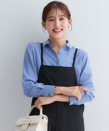 小さいサイズ とろみ生地レギュラーカラーシャツ 低身長さん・小柄女性