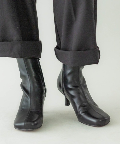 LE VERNIS（ル・ベルニ）の「LE VERNIS(ル・ベルニ)Round stretch short boots（ブーツ・レディース・カーキ/ブラック/ベージュ・23.5/23/24.5/24）」の18枚目の写真