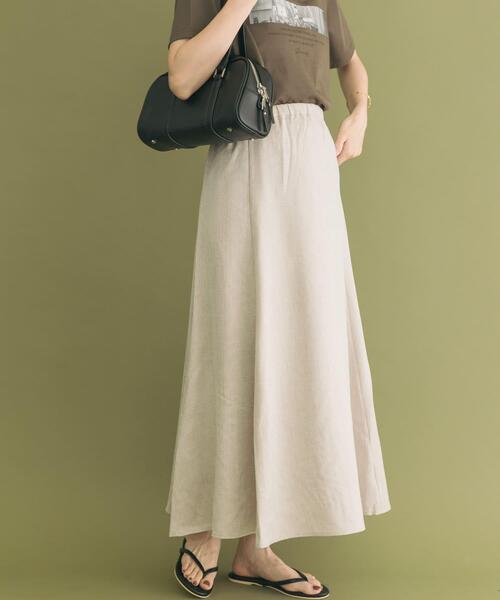ITEMS URBANRESEARCH(アイテムズ アーバンリサーチ)の「リネンライクマキシスカート(スカート・レディース・ブラウン/ライトベージュ・FREE)」の5枚目の写真