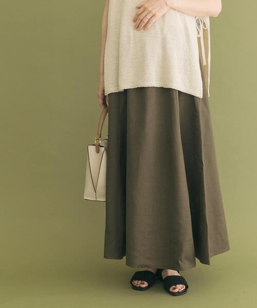ITEMS URBANRESEARCH(アイテムズ アーバンリサーチ)の「リネンライクマキシスカート(スカート・レディース・ブラウン/ライトベージュ・FREE)」の15枚目の写真