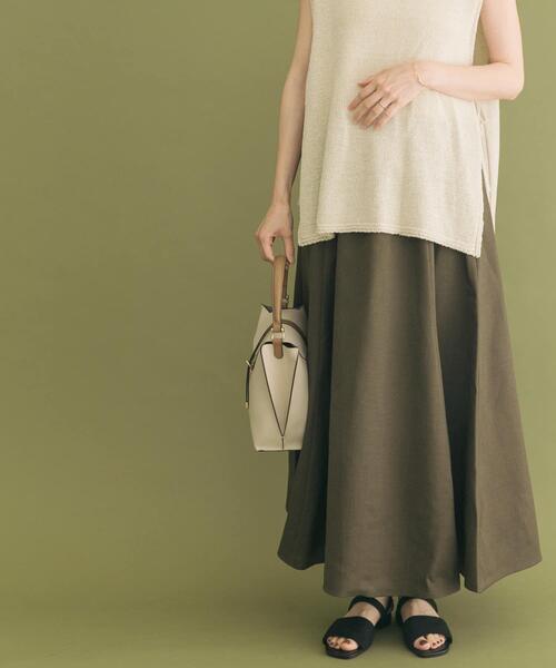 ITEMS URBANRESEARCH(アイテムズ アーバンリサーチ)の「リネンライクマキシスカート(スカート・レディース・ブラウン/ライトベージュ・FREE)」の16枚目の写真