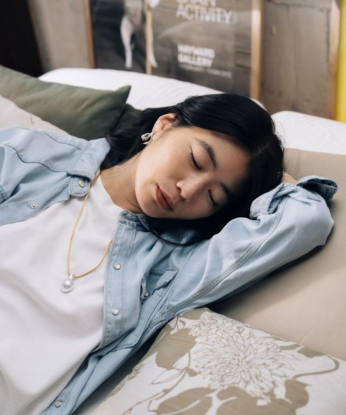 Nothing And Others(ナッシングアンドアザーズ)の「「Nothing And Others/ナッシングアンドアザーズ」Moral Drop Code Necklace(ネックレス・レディース・ブラウン/グレー・FREE)」の4枚目の写真
