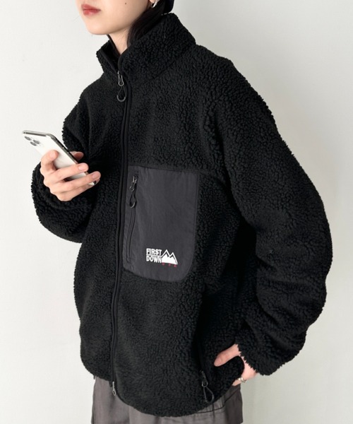 未使用 DEZERT OCCULT MUSIC フリース ボアジャケット 黒 コールマン（Coleman）（メンズ）ボアフリース ジャケット X0460AC BLK