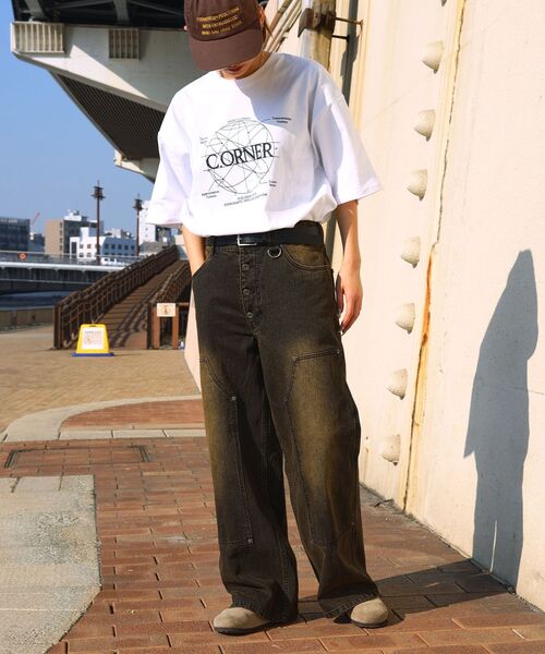 FFEIN(フェイン)の「【FFEIN(フェイン)】ヴィンテージライクダブルニーデニム / デニム ダブルニー ヴィンテージライク ワイド(デニムパンツ・メンズ・ブラウン/ブラック・LARGE/MEDIUM/SMALL)」の13枚目の写真