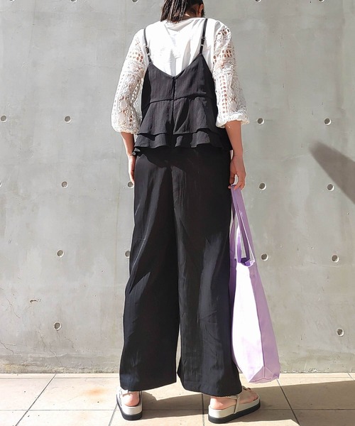 Q（キュー）の「袖レースプルオーバー（Tシャツ/カットソー・レディース・ホワイト/ライトグレー・MEDIUM）」の10枚目の写真