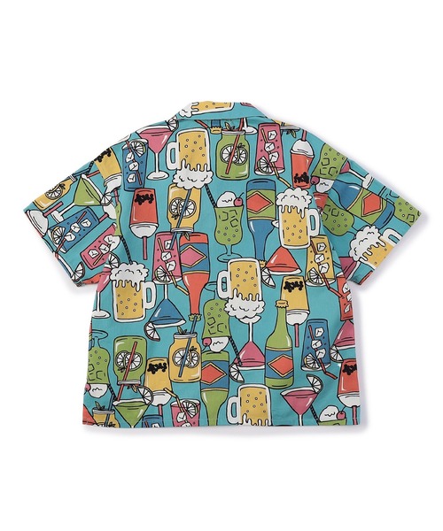 F.O.KIDS（エフオーキッズ）の「F.O.KIDS/エフオーキッズ 総柄オープンカラーシャツ 4色展開（シャツ/ブラウス・キッズ・キナリ/ブルー/カーキ/チャコール・140/130/120）」の8枚目の写真