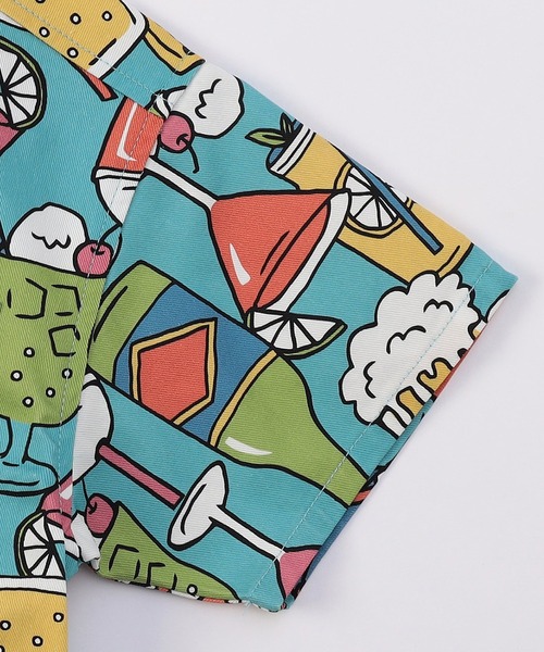 F.O.KIDS（エフオーキッズ）の「F.O.KIDS/エフオーキッズ 総柄オープンカラーシャツ 4色展開（シャツ/ブラウス・キッズ・キナリ/ブルー/カーキ/チャコール・140/130/120）」の13枚目の写真