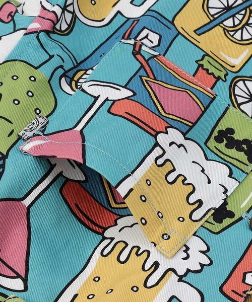 F.O.KIDS（エフオーキッズ）の「F.O.KIDS/エフオーキッズ 総柄オープンカラーシャツ 4色展開（シャツ/ブラウス・キッズ・キナリ/ブルー/カーキ/チャコール・140/130/120）」の10枚目の写真