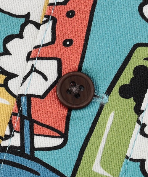 F.O.KIDS（エフオーキッズ）の「F.O.KIDS/エフオーキッズ 総柄オープンカラーシャツ 4色展開（シャツ/ブラウス・キッズ・キナリ/ブルー/カーキ/チャコール・140/130/120）」の11枚目の写真