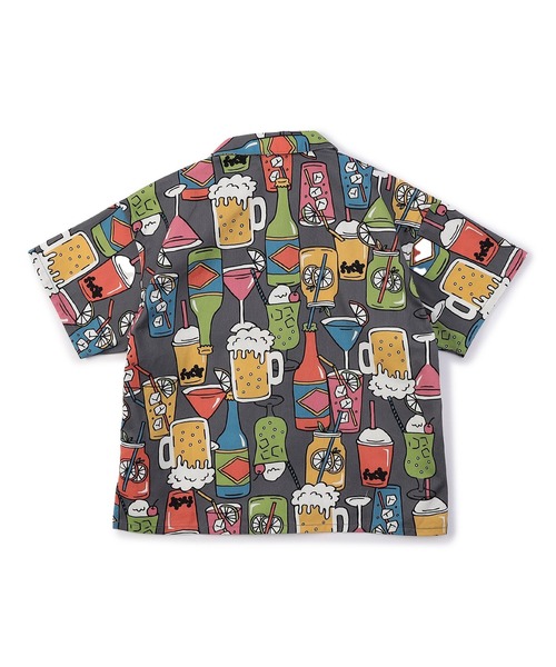 F.O.KIDS（エフオーキッズ）の「F.O.KIDS/エフオーキッズ 総柄オープンカラーシャツ 4色展開（シャツ/ブラウス・キッズ・キナリ/ブルー/カーキ/チャコール・140/130/120）」の6枚目の写真