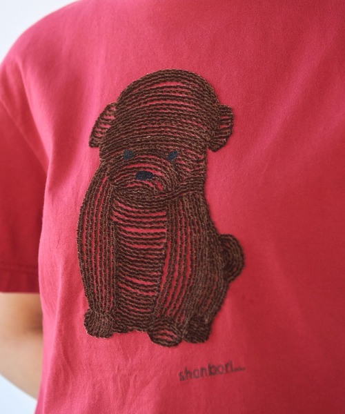 bulle de savon（ビュルデサボン）の「しょんぼり犬刺繍Tシャツ（Tシャツ/カットソー・レディース・ネイビー/レッド/オートミール・FREE）」の18枚目の写真