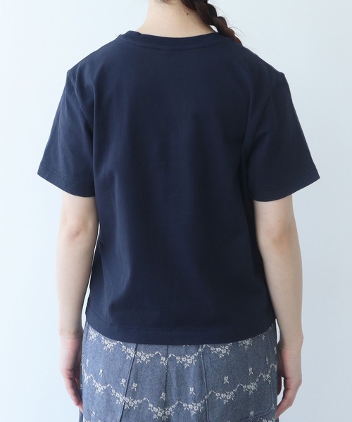 bulle de savon（ビュルデサボン）の「しょんぼり犬刺繍Tシャツ（Tシャツ/カットソー・レディース・ネイビー/レッド/オートミール・FREE）」の21枚目の写真