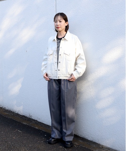 SOMETHING（サムシング）の「【SOMETHING】「WEB限定」デニムジャケット（デニムジャケット・レディース・キナリ・フリー）」の6枚目の写真