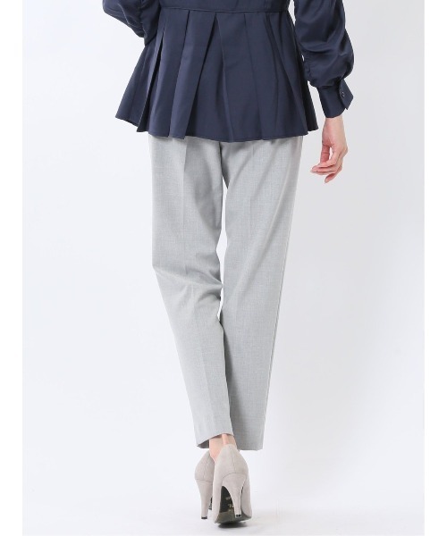 m.f.editorial（エムエフエディトリアル）の「【ストレッチ ウォッシャブル】m.f.エディトリアル レディース ワンタック テーパードパンツ（スラックス・レディース・ライトグレー/ライトグリーン/ブラック/ホワイト×ブラック・MEDIUM/LARGE/S）」の9枚目の写真