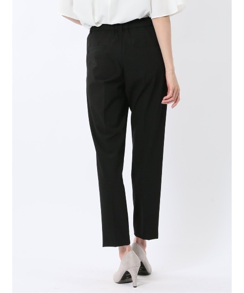 m.f.editorial（エムエフエディトリアル）の「【ストレッチ ウォッシャブル】m.f.エディトリアル レディース ワンタック テーパードパンツ（スラックス・レディース・ライトグレー/ライトグリーン/ブラック/ホワイト×ブラック・MEDIUM/LARGE/S）」の14枚目の写真