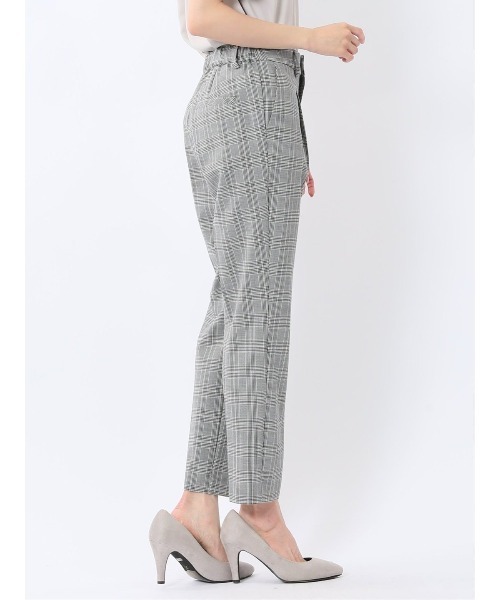 m.f.editorial（エムエフエディトリアル）の「【ストレッチ ウォッシャブル】m.f.エディトリアル レディース ワンタック テーパードパンツ（スラックス・レディース・ライトグレー/ライトグリーン/ブラック/ホワイト×ブラック・MEDIUM/LARGE/S）」の20枚目の写真