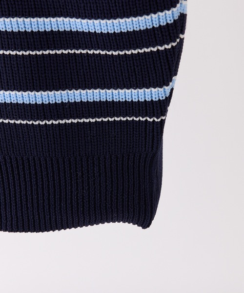 Seemi. byNICECLAUP（ シーミーバイナイスクラップ）の「【Seemi.】ラガーニット（ニット/セーター・レディース・アイボリー/ネイビー系/ピンク系・FREE）」の10枚目の写真