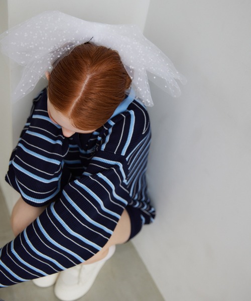 Seemi. byNICECLAUP（ シーミーバイナイスクラップ）の「【Seemi.】ラガーニット（ニット/セーター・レディース・アイボリー/ネイビー系/ピンク系・FREE）」の17枚目の写真