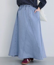 【WEB限定セール】度甘デニムフレアスカート
