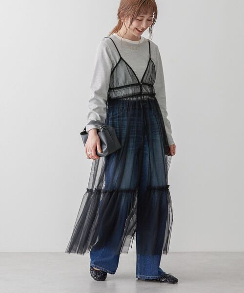 AMERICAN HOLIC（アメリカンホリック）の「チュールキャミワンピース（ワンピース・レディース・レオパード/ブラック・FREE）」の10枚目の写真