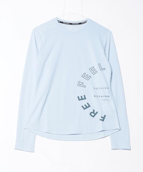 TIGORA(ティゴラ)の「ティゴラ TIGORA ランニング レディース長袖Tシャツ サイドロゴグラフィック(Tシャツ/カットソー・レディース・ブラック/ブルー・S/M/L/XL)」の2枚目の写真