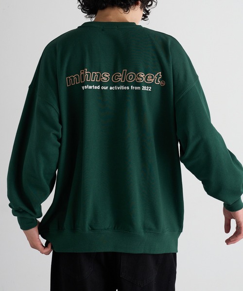 mihns closet(ミンズクローゼット)の「【mihns closet】ロゴ クルートレーナー 5752710(スウェット・メンズ・グレー/グリーン/ブラック・LL/L/M)」の3枚目の写真