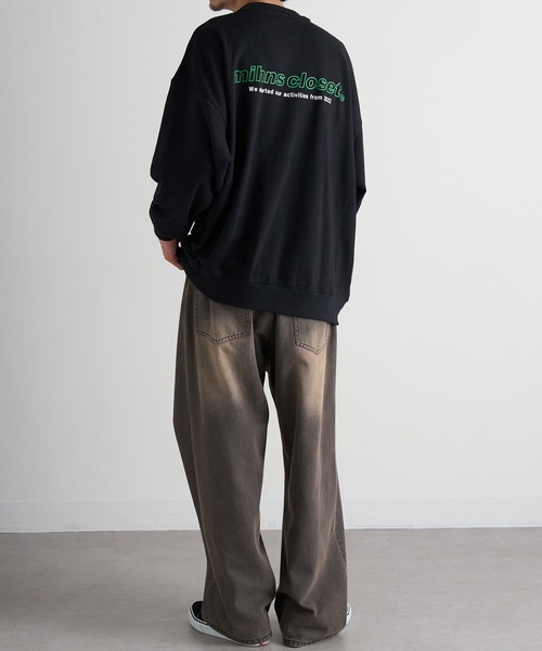 mihns closet(ミンズクローゼット)の「【mihns closet】ロゴ クルートレーナー 5752710(スウェット・メンズ・グレー/グリーン/ブラック・LL/L/M)」の8枚目の写真