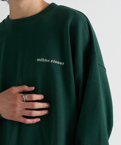 mihns closet(ミンズクローゼット)の「【mihns closet】ロゴ クルートレーナー 5752710(スウェット・メンズ・グレー/グリーン/ブラック・LL/L/M)」の17枚目の写真