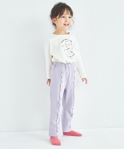 pairmanon(ペアマノン)の「ストレッチ素材 メロー フレアパンツ(その他パンツ・キッズ・ブラック/グリーン系その他/ドット/ベージュ/ピンク/イエロー系その他/ラベンダー・120/130/110/140/150/90/100)」の13枚目の写真