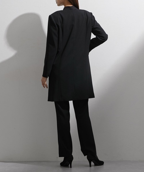 nissen（ニッセン）の「袱紗も入るポケット付き｜喪服・礼服｜洗える｜防しわ（イージーケア）｜ストレッチ｜ノーカラージャケット｜3点セット｜ジャケット｜ブラウス｜パンツ｜フロントファスナー｜〔Callarus〕（スーツセット・レディース・ブラック・M/L/LL/3L/S）」の22枚目の写真