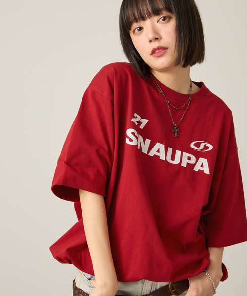 Snap club】ゲームデザインビッグシルエットドロスト半袖Tシャツ（T