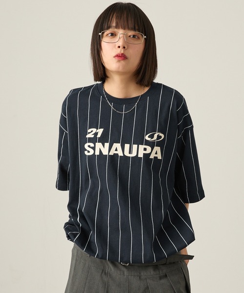 Snap club（スナップクラブ）の「【Snap club】ゲームデザインビッグシルエットドロスト半袖Tシャツ（Tシャツ/カットソー・レディース・オートミール/レッド/ピンク/ブラック/オフホワイト/ブルー/ネイビー系・M/L）」の12枚目の写真