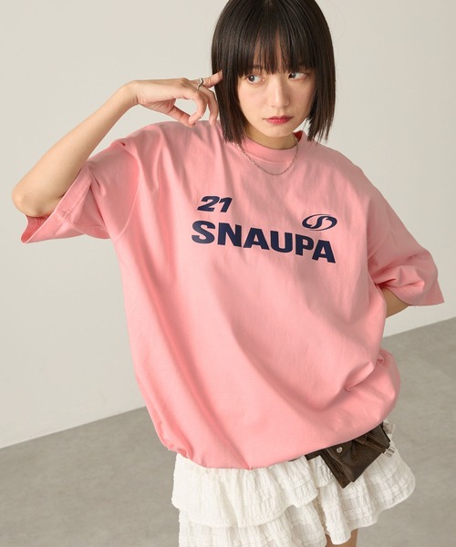 Snap club（スナップクラブ）の「【Snap club】ゲームデザインビッグシルエットドロスト半袖Tシャツ（Tシャツ/カットソー・レディース・オートミール/レッド/ピンク/ブラック/オフホワイト/ブルー/ネイビー系・M/L）」の18枚目の写真