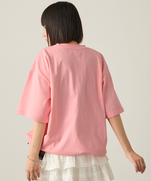 Snap club（スナップクラブ）の「【Snap club】ゲームデザインビッグシルエットドロスト半袖Tシャツ（Tシャツ/カットソー・レディース・オートミール/レッド/ピンク/ブラック/オフホワイト/ブルー/ネイビー系・M/L）」の21枚目の写真