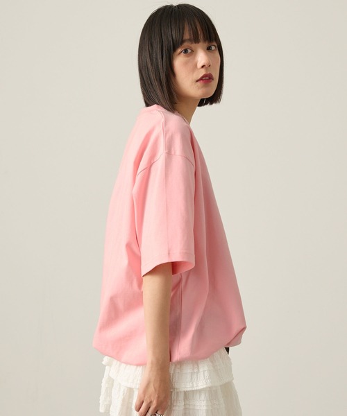 Snap club（スナップクラブ）の「【Snap club】ゲームデザインビッグシルエットドロスト半袖Tシャツ（Tシャツ/カットソー・レディース・オートミール/レッド/ピンク/ブラック/オフホワイト/ブルー/ネイビー系・M/L）」の14枚目の写真