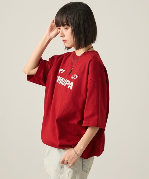 Snap club（スナップクラブ）の「【Snap club】ゲームデザインビッグシルエットドロスト半袖Tシャツ（Tシャツ/カットソー・レディース・オートミール/レッド/ピンク/ブラック/オフホワイト/ブルー/ネイビー系・M/L）」の22枚目の写真
