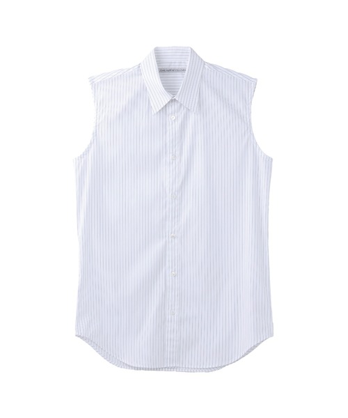 JOHN LAWRENCE SULLIVAN（ジョンローレンスサリバン）の「POPLIN SLEEVELESS SHIRT（シャツ/ブラウス・メンズ・ホワイト/ホワイト系その他/ブラック・44/46）」の3枚目の写真
