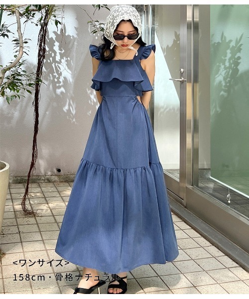 PEACH JOHN（ピーチジョン）の「サイドオープンキャミワンピ（ワンピース・レディース・ネイビー/ベージュ・ONE SIZE）」の10枚目の写真