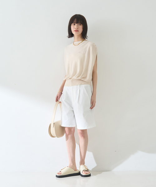 Rouge vif(ルージュヴィフ)の「フロントタックショートパンツ(その他パンツ・レディース・ベージュ/ホワイト/ブラック・36/38)」の14枚目の写真