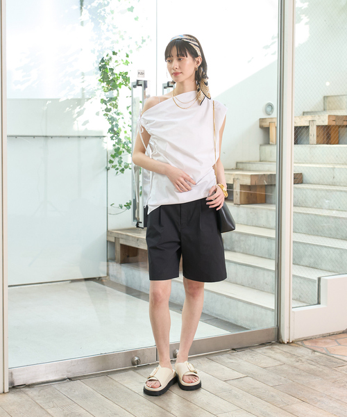 Rouge vif(ルージュヴィフ)の「フロントタックショートパンツ(その他パンツ・レディース・ベージュ/ホワイト/ブラック・36/38)」の20枚目の写真