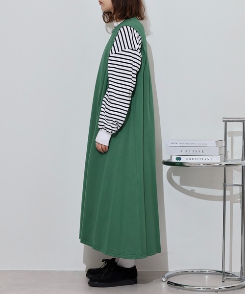 OLD TOWN コットン ノースリーブワンピース M OLD TOWN コットン ノースリーブワンピース M