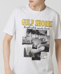 グラフィック フォトプリント半袖Tシャツ PRIMAL POINT